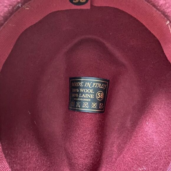 Authentic Burgundy Wool Brim Hat